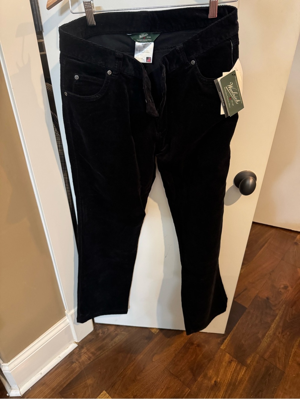 Women’s Woolrich Black Corduroy Straight-Leg Pants